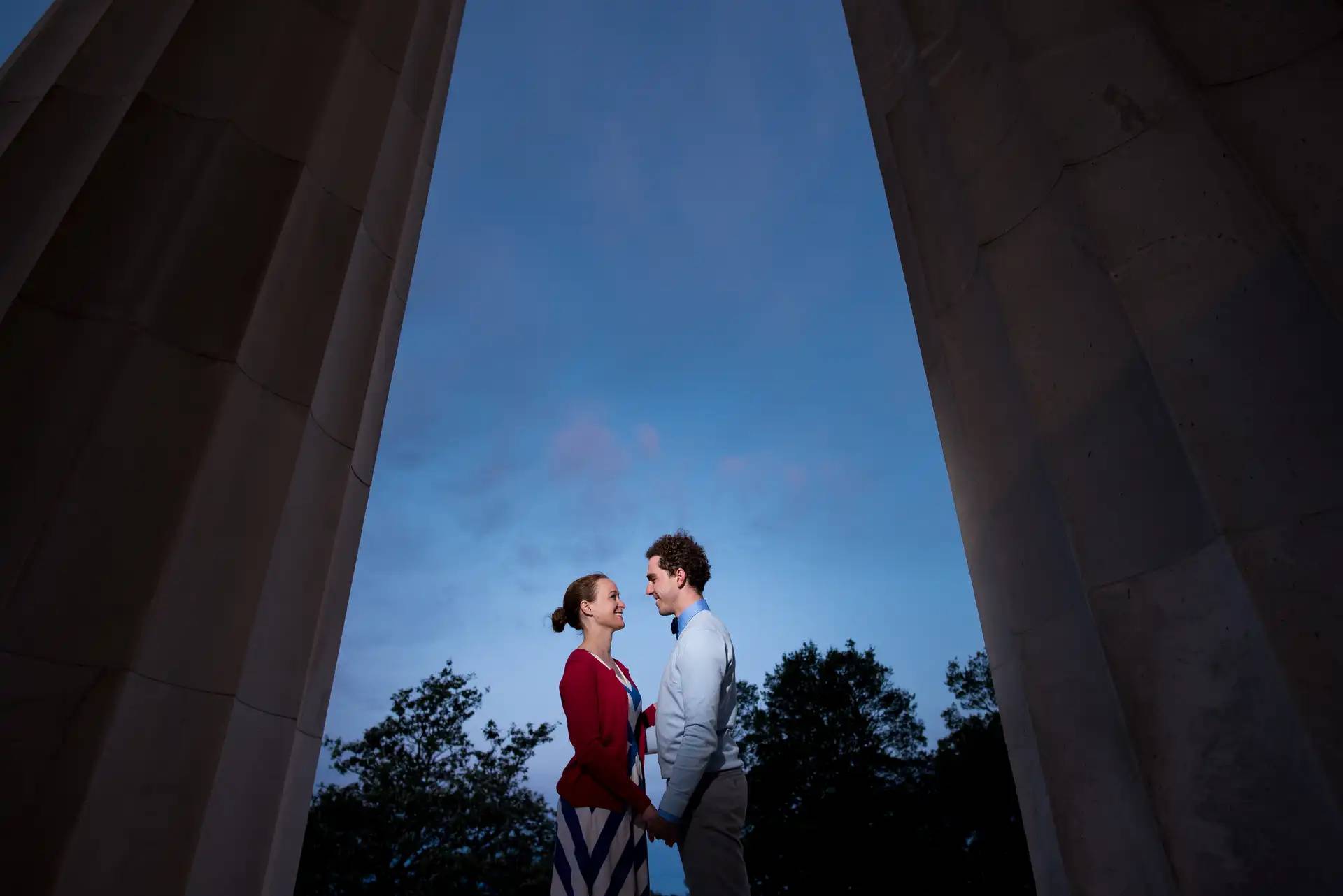 séance photo couple au lincoln memorial washington