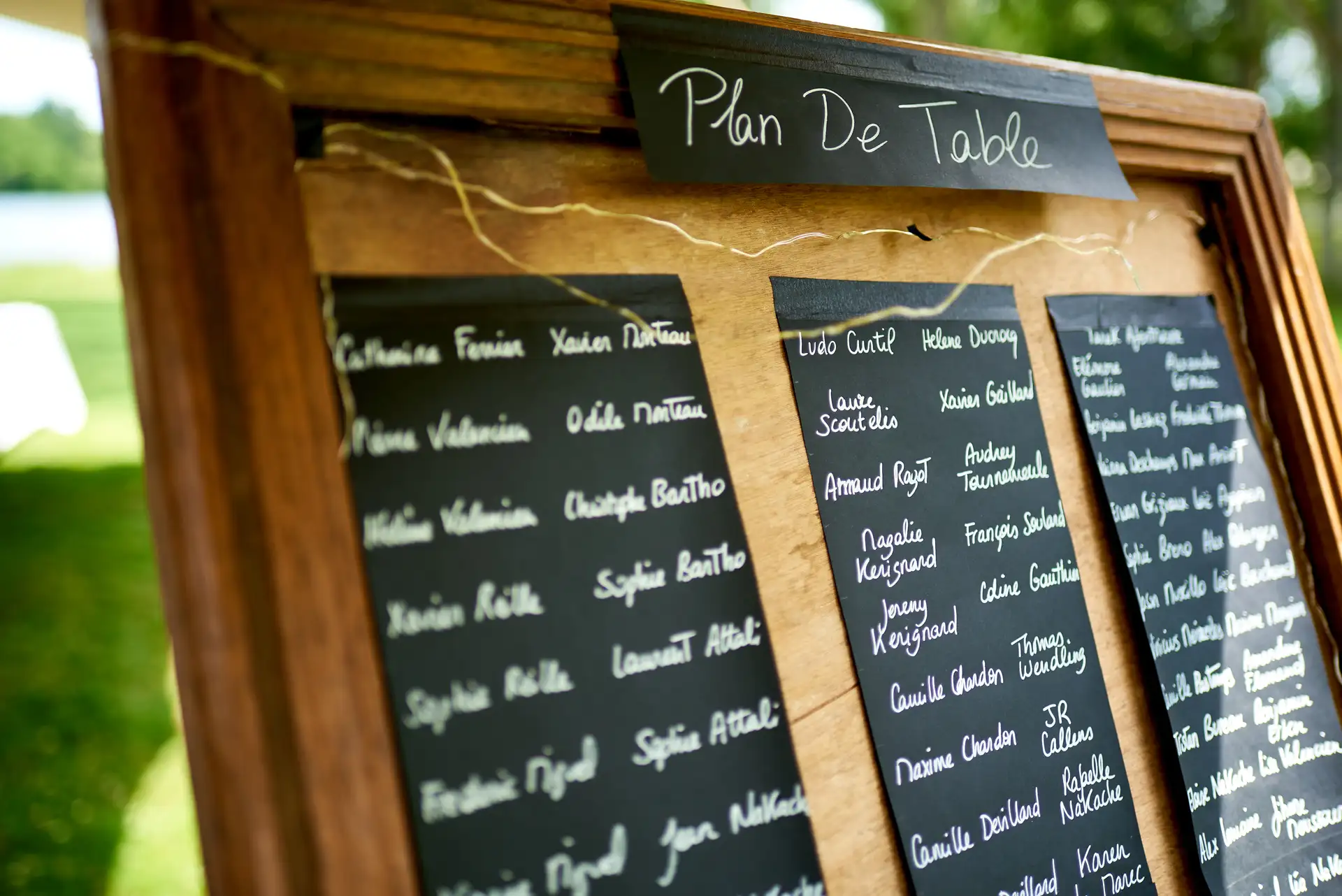 Plan de table mariage - salle de réception repas en extérieur