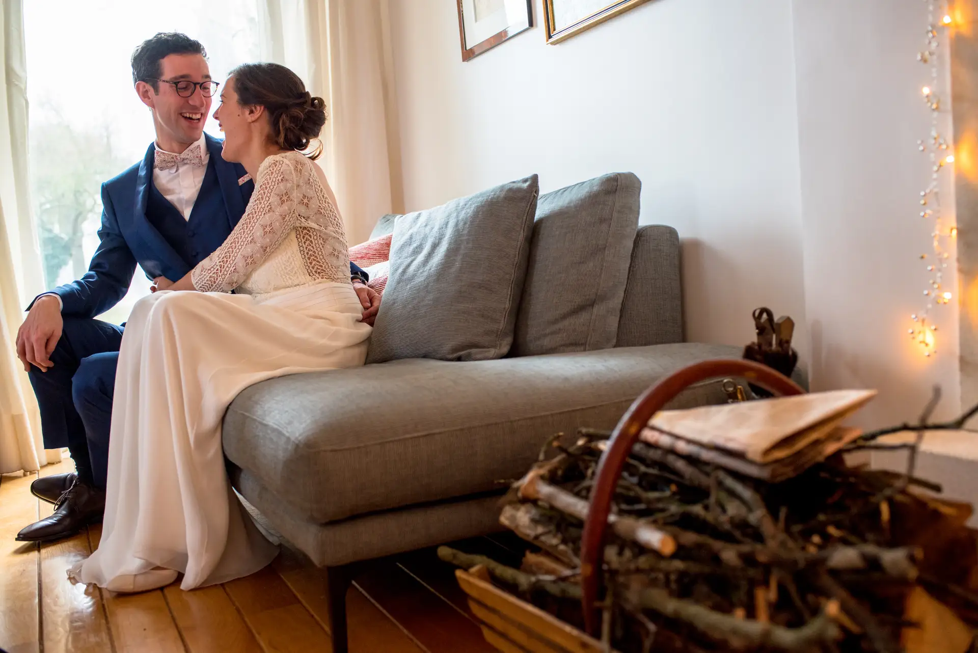 Mariage en hiver - séance couple au château ile-de-france