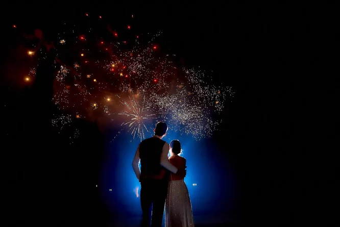 Photographe mariage feu d'artifice drôme